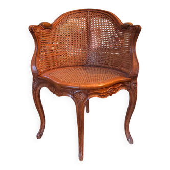 Louis XV style caned armchair