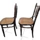 chaises de bistrot cannées de marque FISCHEL x 2