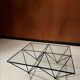 Table basse verre et acier type Alanda 1990