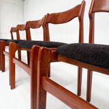 Ensemble de 6 chaises design rembourrées par Burchardt Nielsen, années 1960