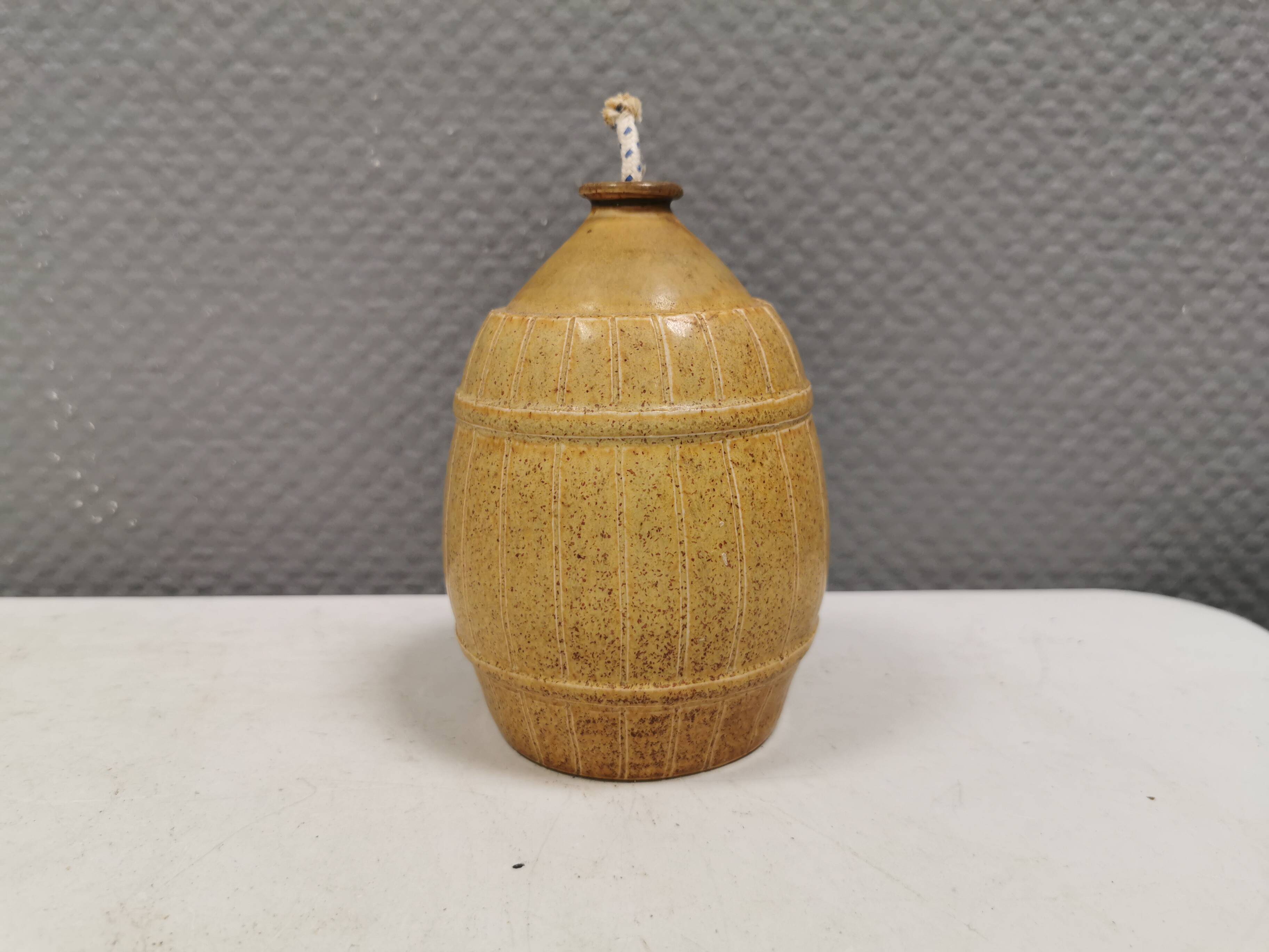 Small, attractive ceramic candlestick from the 1970s, Denmark.