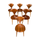 Series of 6 Norman Cherner chairs for Plycraft USA in teak, 1960s