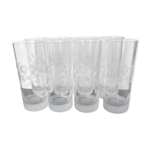 set de 8 verres à orangeade - cristal