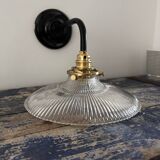 Holophane glass wall light