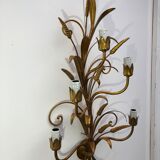 Golden wheat ear sconce in metal with 5 lights