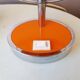 Pair of orange eye table lamps from the 70s space age