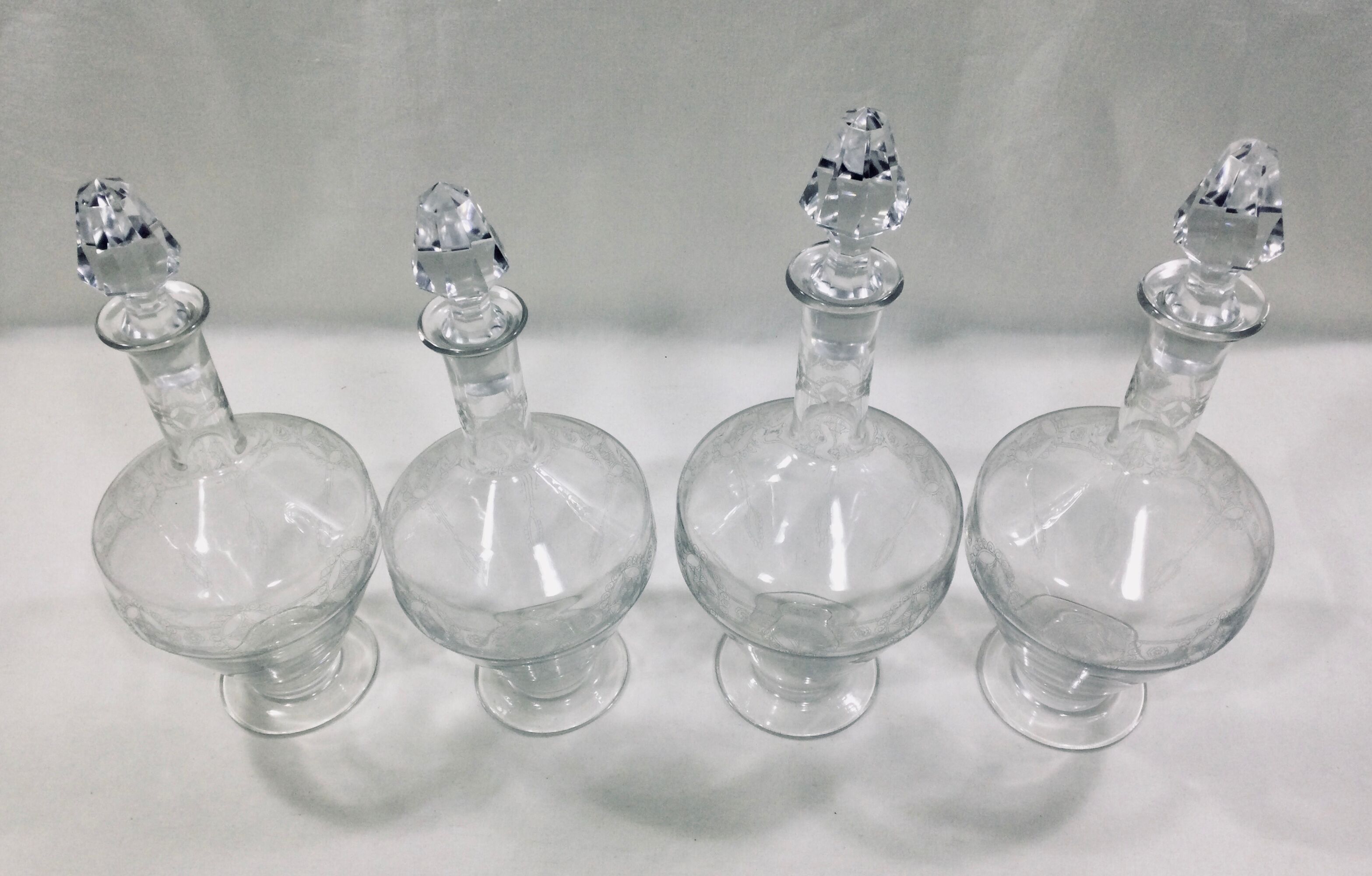 Art deco crystal glass service