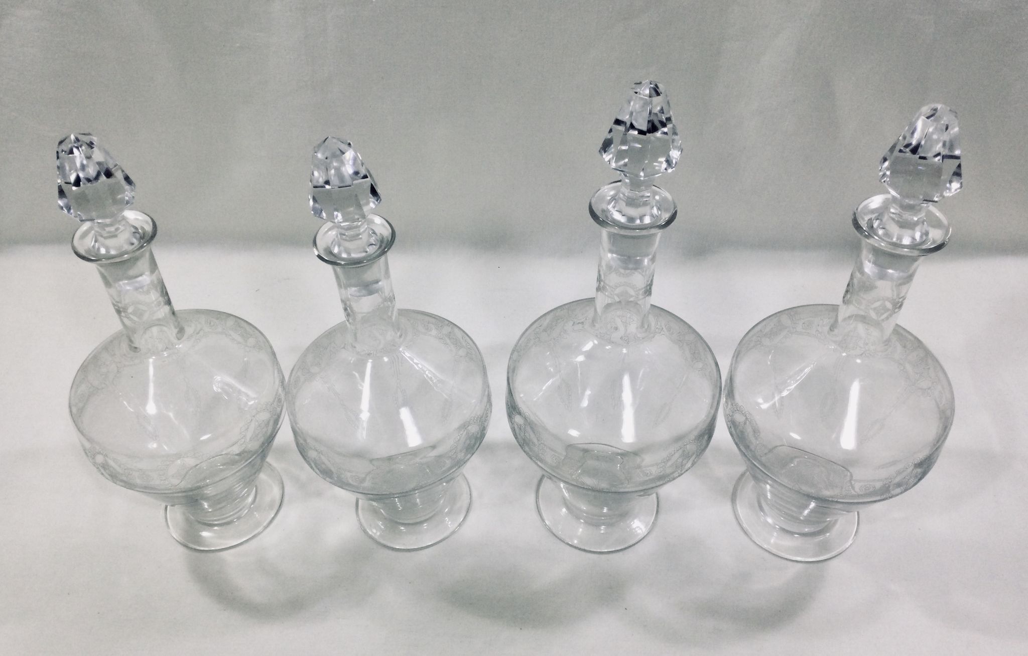 Art deco crystal glass service