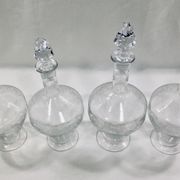 Art deco crystal glass service