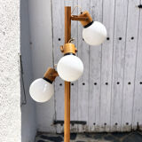 Lampadaire en bois des années 70