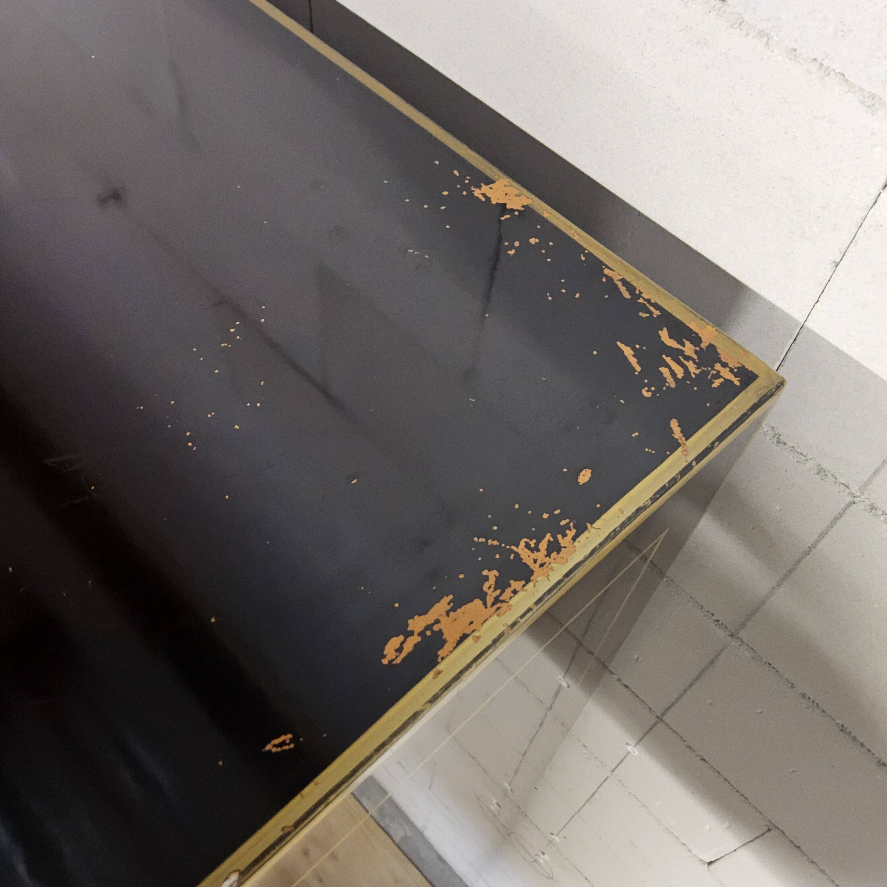 Vintage Chinese cabinet gold leaf / flowers and birds / bohemian