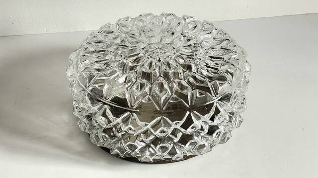 APPLIQUE Semi-Crystal Ceiling Light 1950s