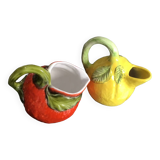 2 lemonade pitchers in slushie: mandarin and lemon