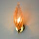 Floral wall lamp, pink murano glass, Italy, 1970