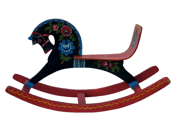 Wooden rocking horse