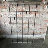 Silver & black metal wall rack, 1970