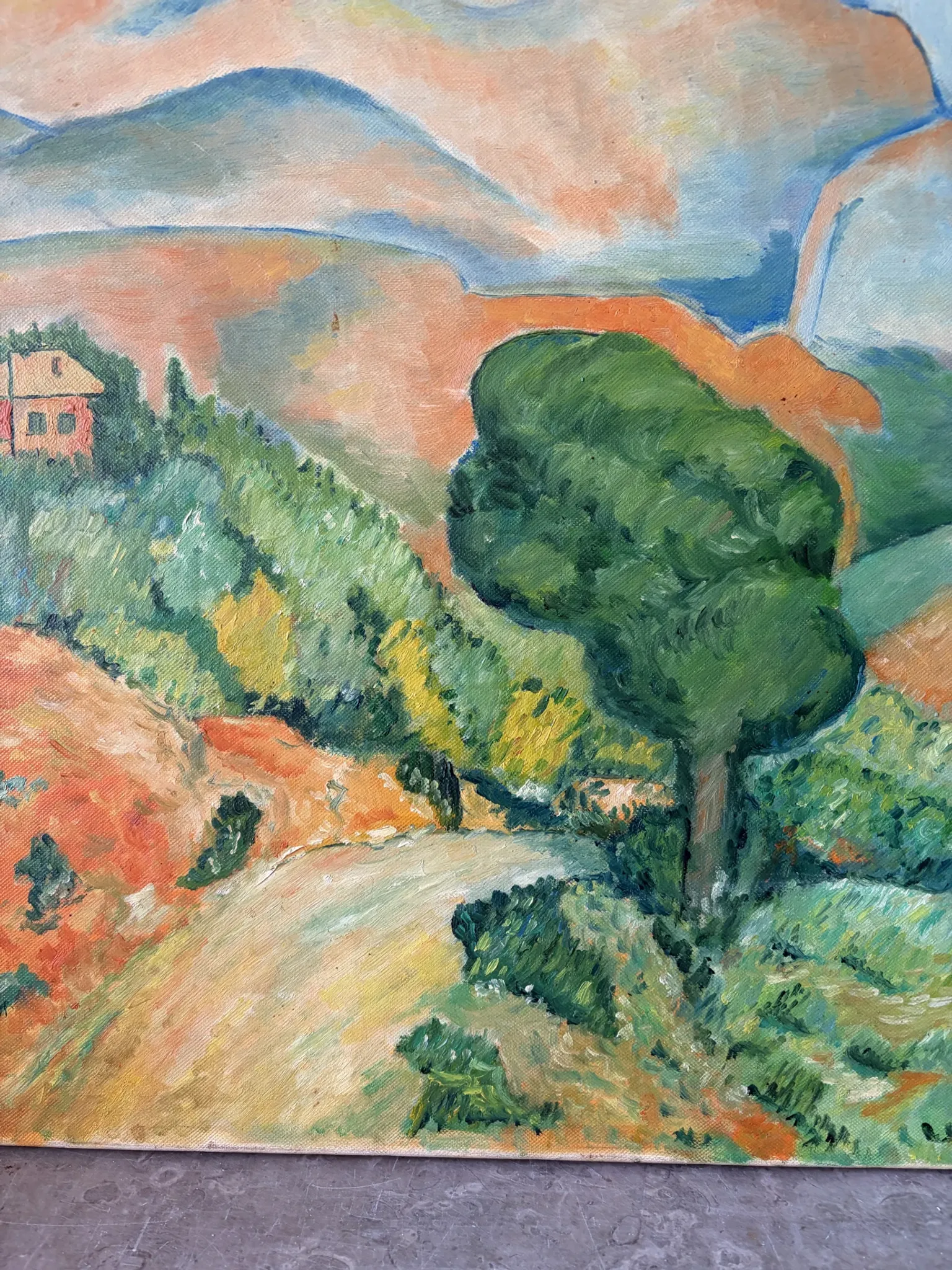 Route of the St Victoire Mountain, oil on canvas