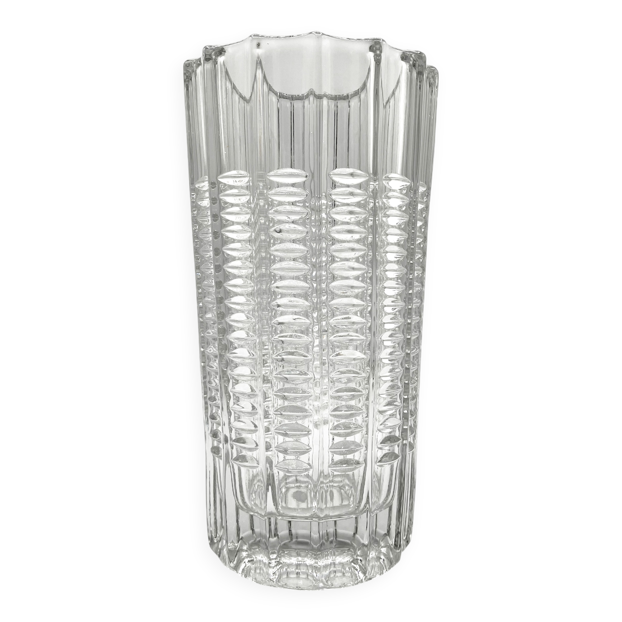 Sklo Union vase, Rudolfova Hut glassworks, Czechoslovakia 1963