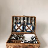 Pannier malle osier ensemble pique-nique