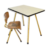 Ensemble table et chaise pieds compas Marko