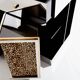 Leopard velvet mirror brass chrome sideboard Michel Pigneres 1969