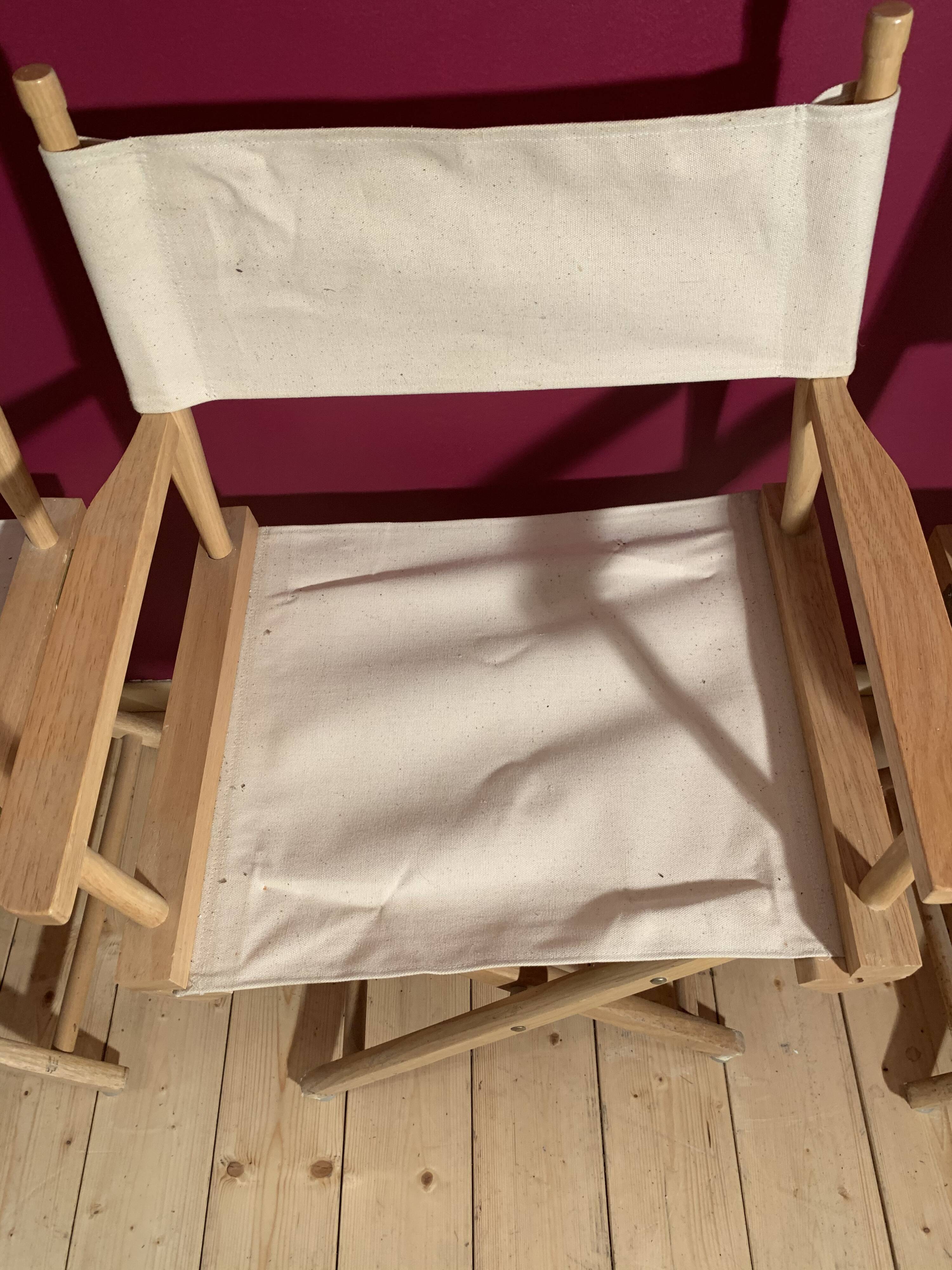 Lot 4 armchairs Pliants film director