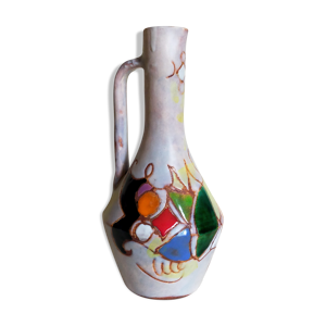 Pichet soliflore céramique de Marie-Christine Treinen Vallauris années 50