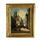Tableau huile sur panneau du début 19ème