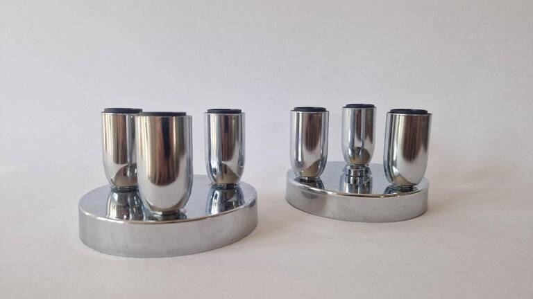 Set of Two Wall Lamps, Flush Mount, Sputnik, Space Age, Italy, 1970s