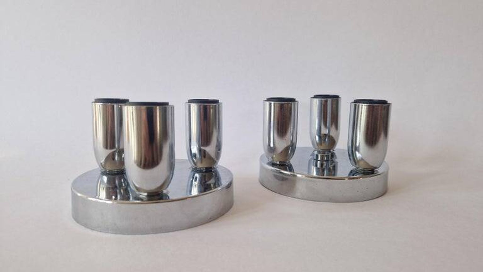 Set of Two Wall Lamps, Flush Mount, Sputnik, Space Age, Italy, 1970s