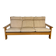 Three-seater canapé in solid oak with Scandinavian design fabric from the 1970s.