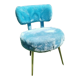 Blue moumoute chair Pelfran