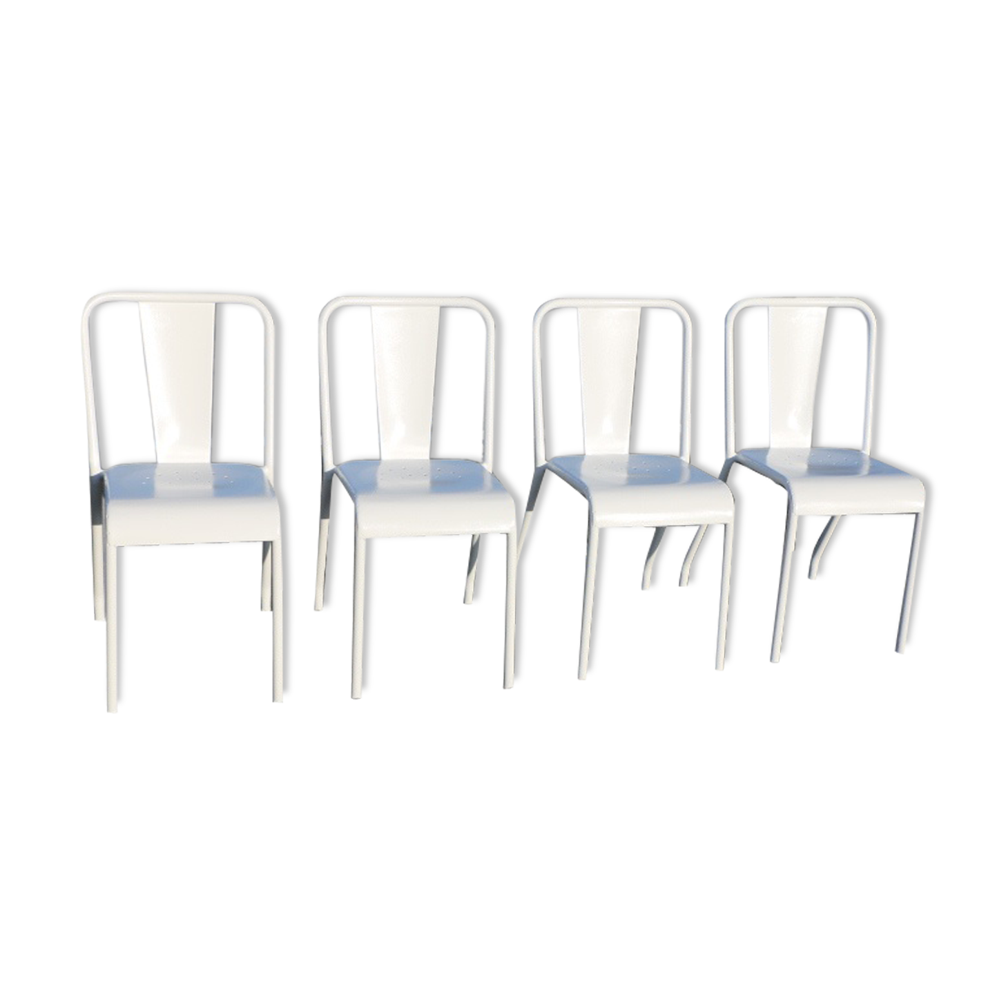 4 Tolix chairs by designer Xavier Pauchard model T37 1950