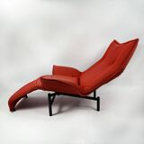 Chaise de véranda vintage rouge par Vico Magistretti