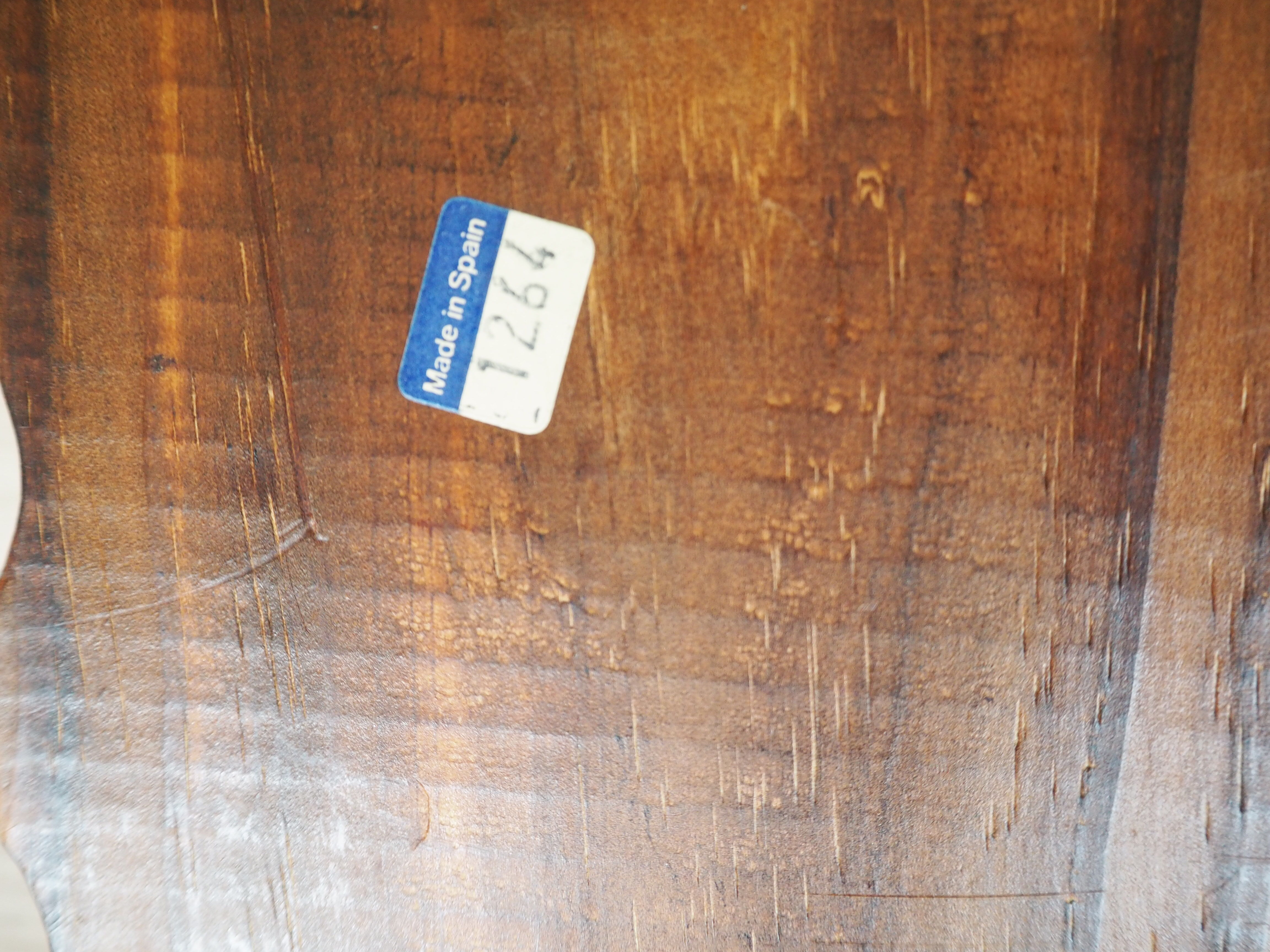 Sconce in wood and yellow glass ball from the 1960/1970