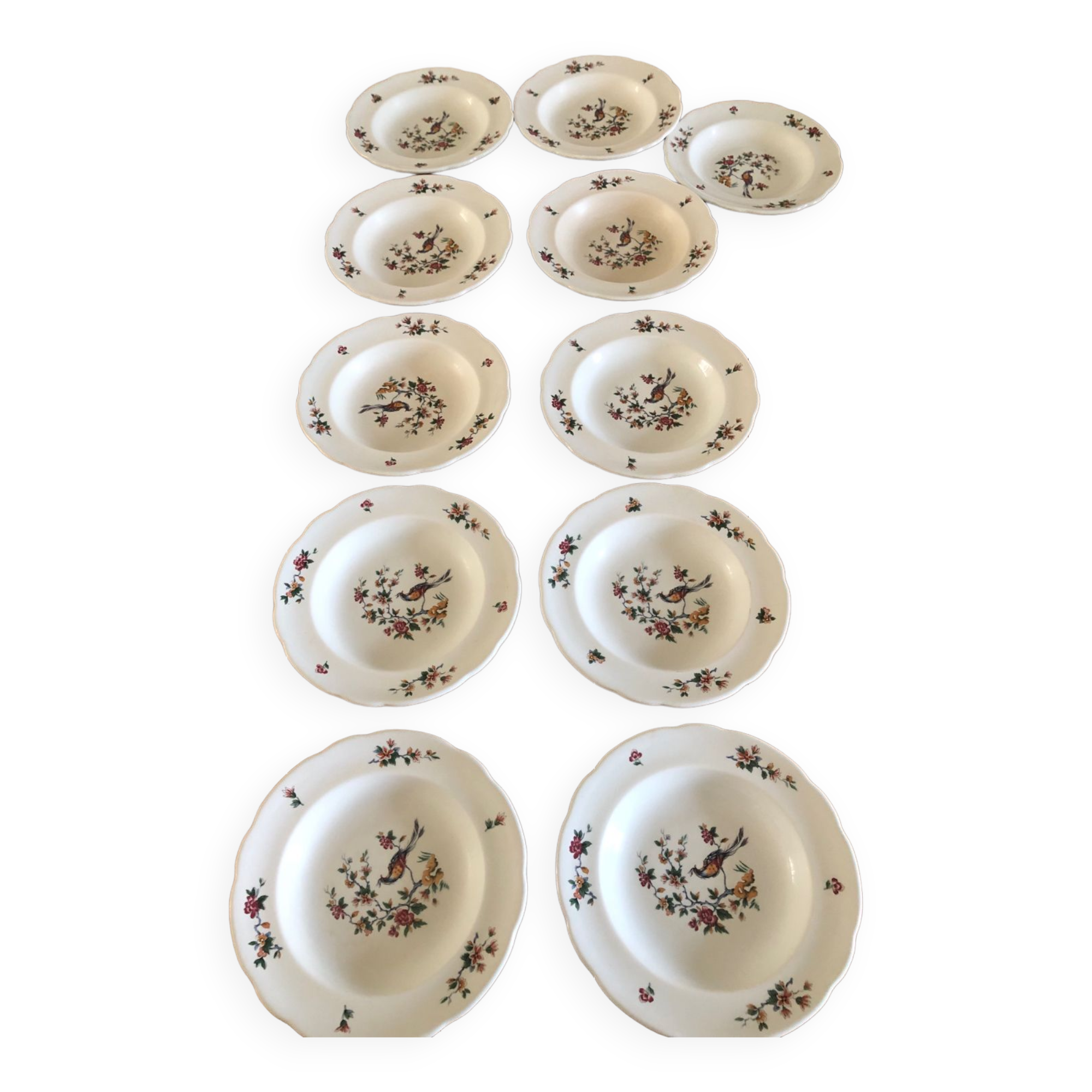 Antique Art Nouveau Pyroblan porcelain plates