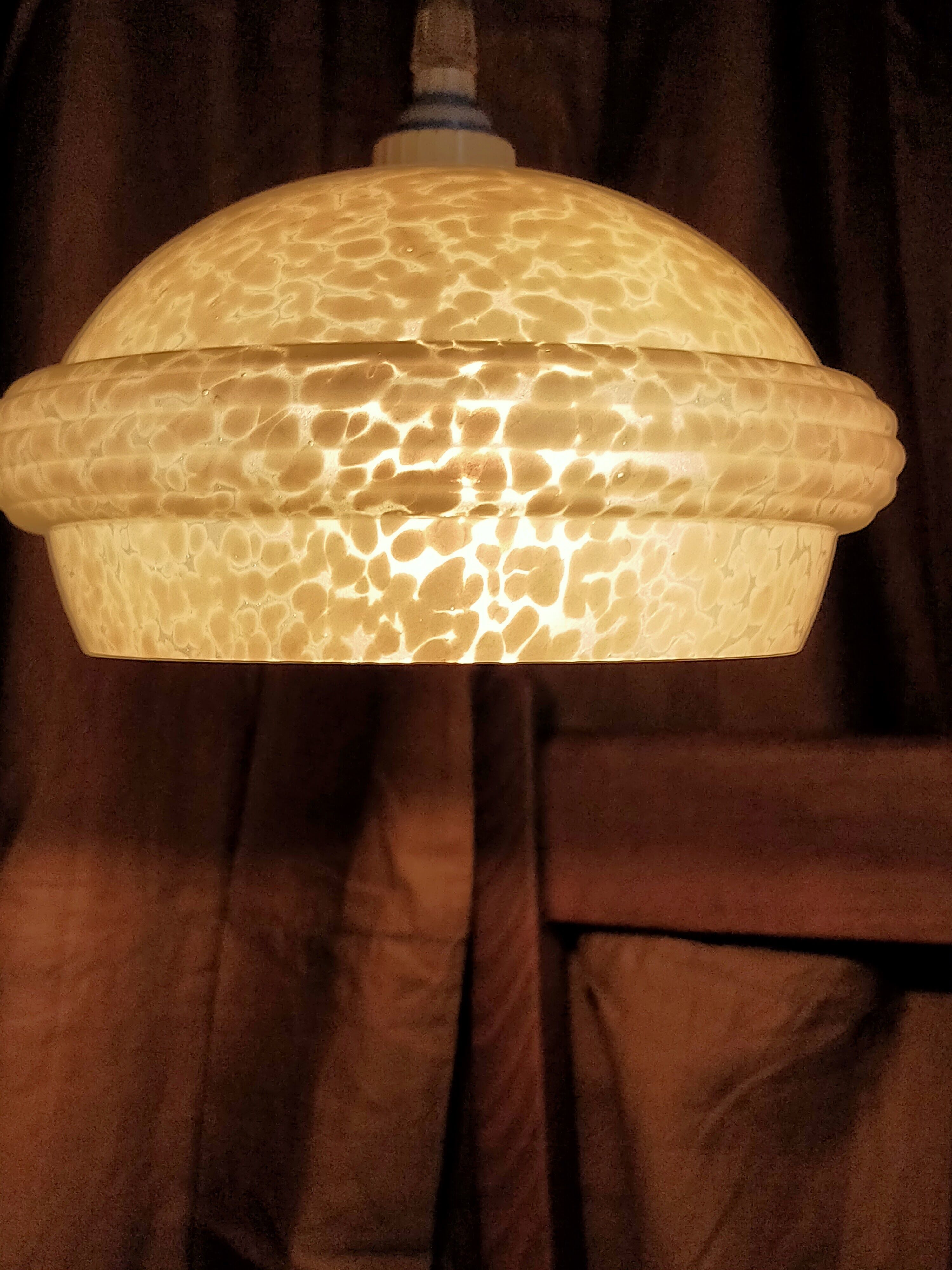 Clichy Glass Art-Deco Suspension