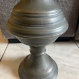 Pewter oil lamp