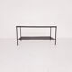 Mid-century modern minimalistic metal and glass coffee table