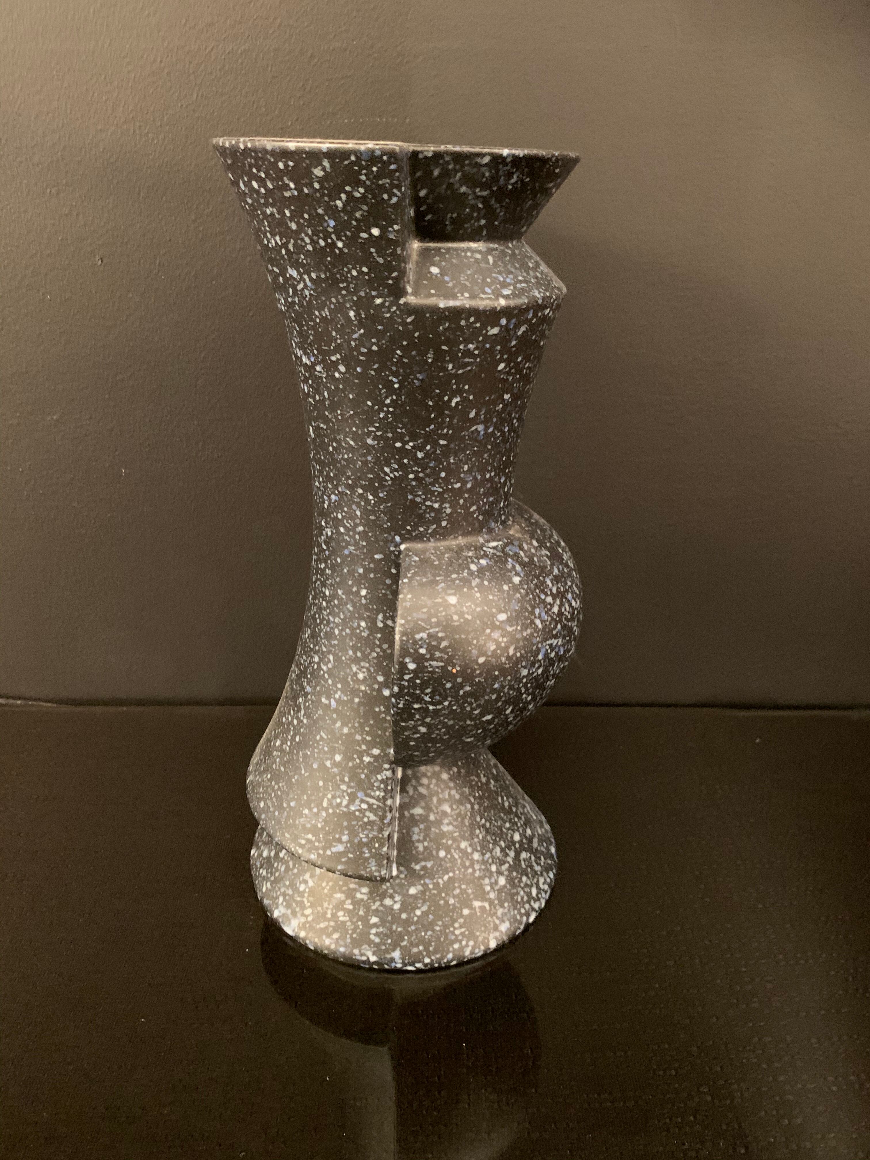 Claude Dumas , geometric design vase.