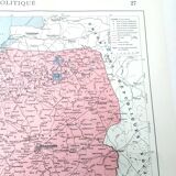 Old map Poland Europe 43x43cm from 1950
