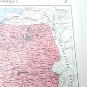 Old map of Poland Europe 43x43cm from 1950
