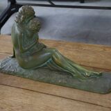 Sculpture en terre cuite patine bronze par Ugo Cipriani