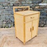 Rattan bedside table
