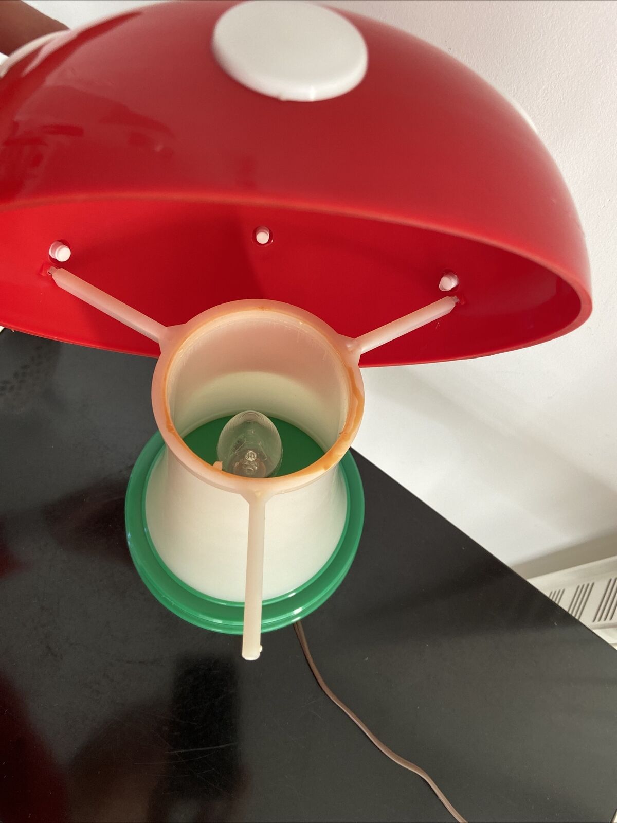 Vintage lamp mushroom night light child deco works