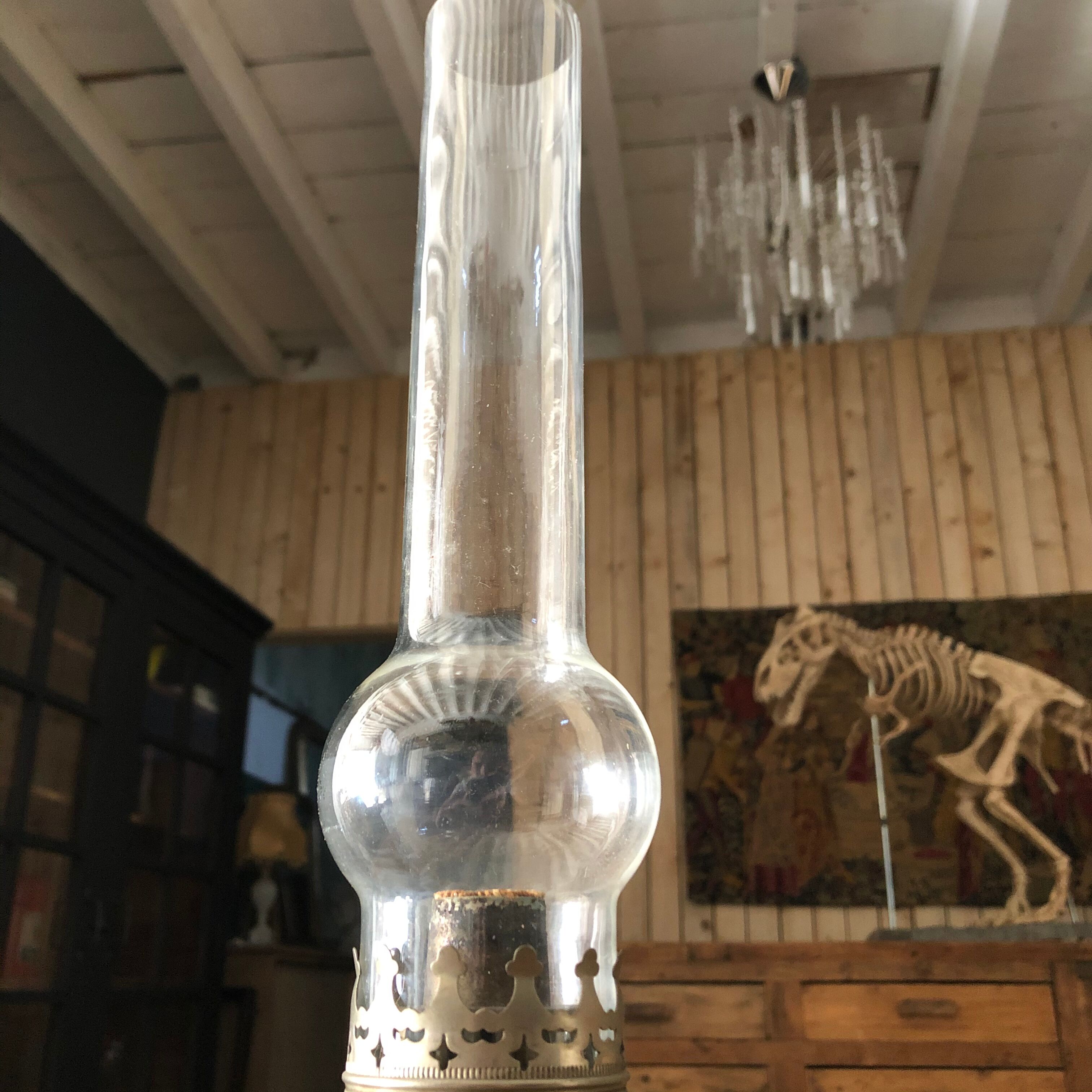 H.s. blue oil lamp, Hugo Schneider