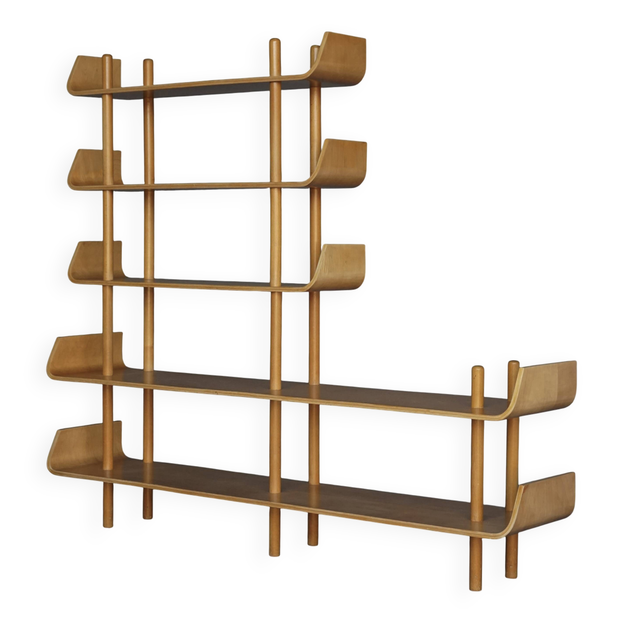 Large bookcase or shelving unit by Willem Lutjens for Gouda de Boer, 1950s