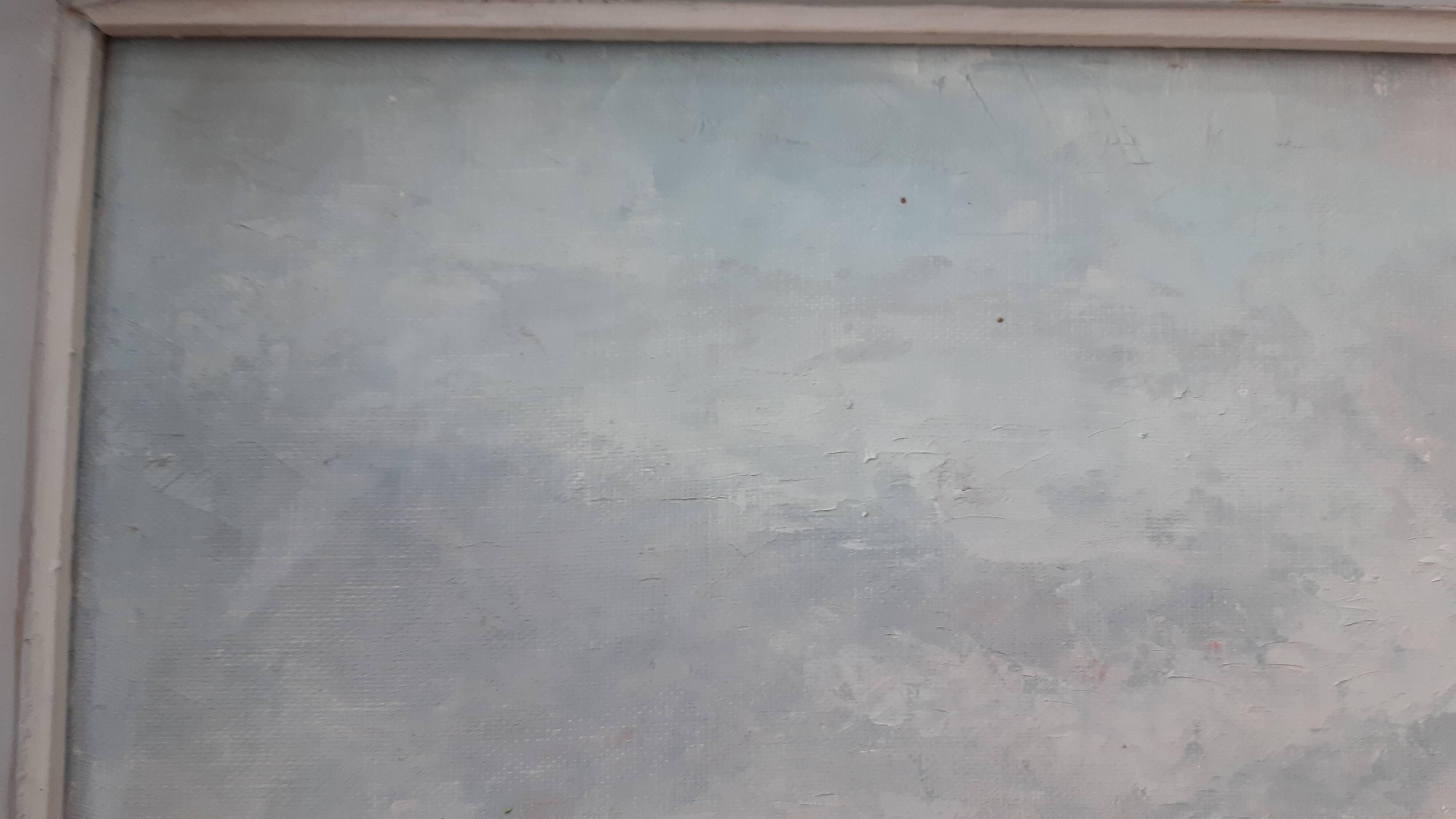 Old painting "Etretat upstream cliff"