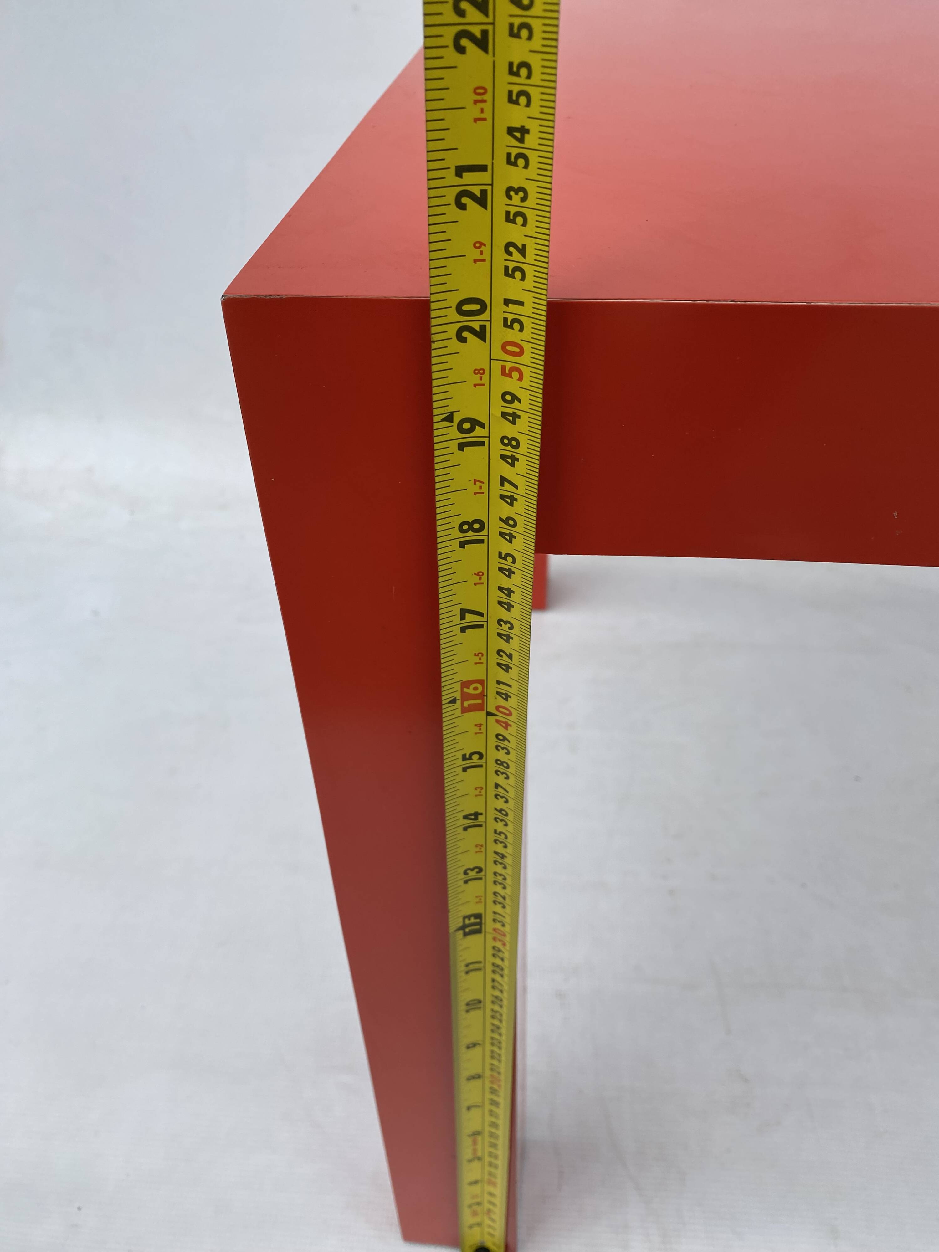 Milo Baughman for Thayer Coggin Formica Red Side Coffee Table 1960s