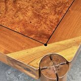 Italian vintage dining table with burl wood from Borghi